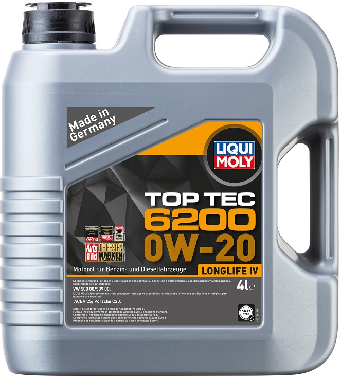 Масло моторное синтетическое Liqui Moly 20788 Top Tec 6200, 0W-20, 4 л