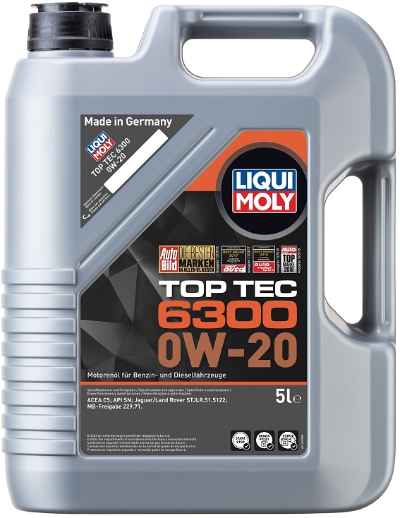 Масло моторное синтетическое Liqui Moly 21217 Top Tec 6300, 0W-20, 5 л