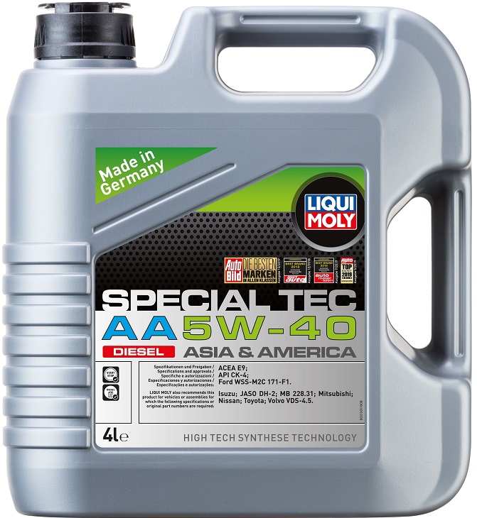 Масло моторное синтетическое Liqui Moly 21331 Special Tec AA Diesel, 5W-40, 4 л