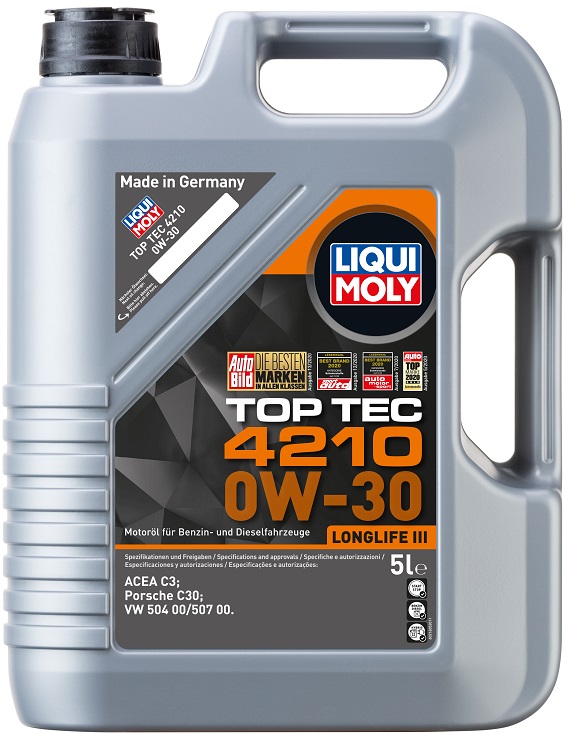 Масло моторное синтетическое Liqui Moly 21605 Top Tec 4210, 0W-30, 5 л