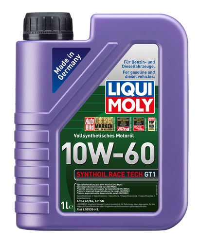 Масло моторное синтетическое Liqui Moly 8908 SYNTHOIL RACE TECH GT 1, 10W-60, 1 л