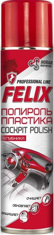 Полироль пластика Felix 411040007, клубника, 400 мл