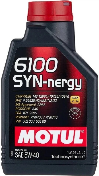 Масло моторное Motul 111689, 6100 Syn-Nergy, 5W-40, 1 л 