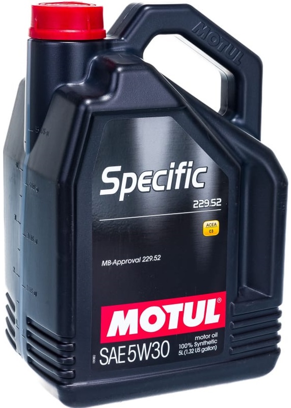 Масло моторное синтетическое Motul 104845, Specific 229.52, 5W-30, 5 л 