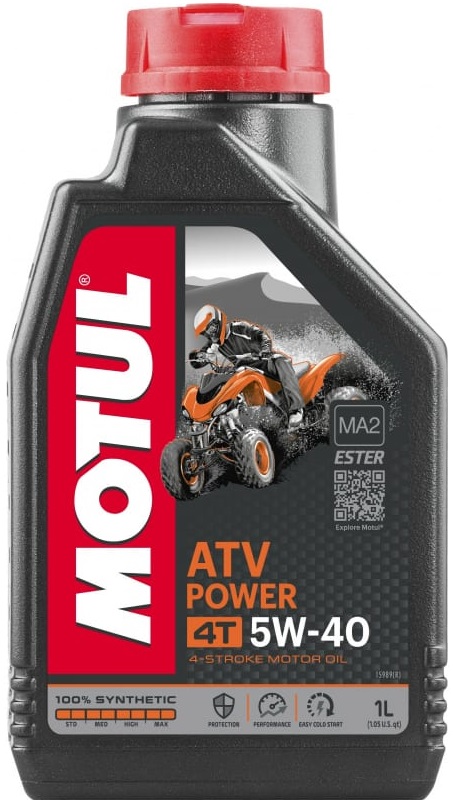 Масло моторное синтетическое Motul 105897, ATV Power 4T, 5W-40, 1 л