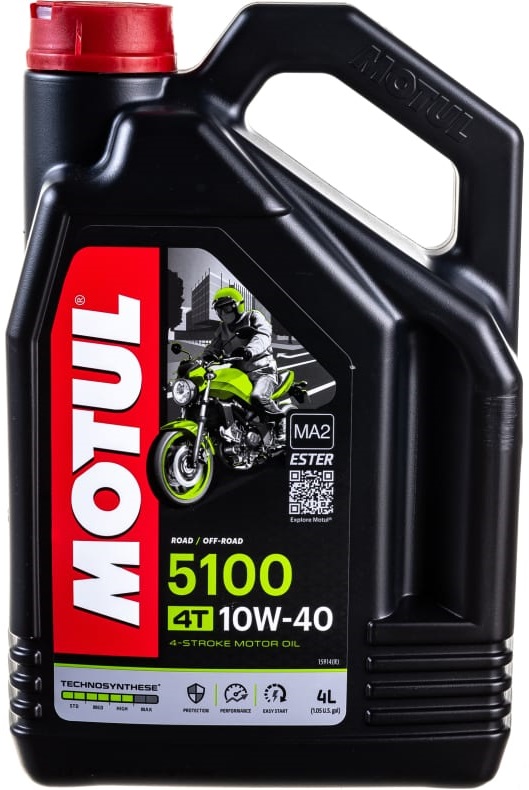 Масло моторное полусинтетическое Motul 104068, 5100 4T, 10W-40, 4 л