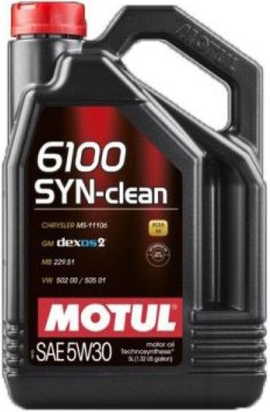 Масло моторное Motul 107948, 6100 SYN-CLEAN, 5W-30, 5 л