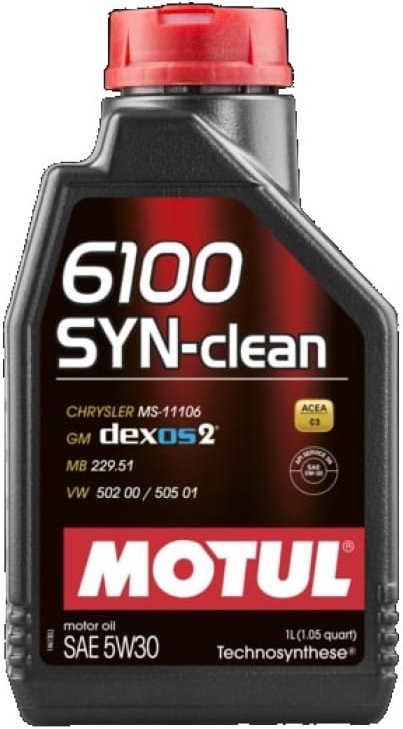 Масло моторное MOTUL 107947, 6100 SYN-CLEAN, 5W-30, 1 л