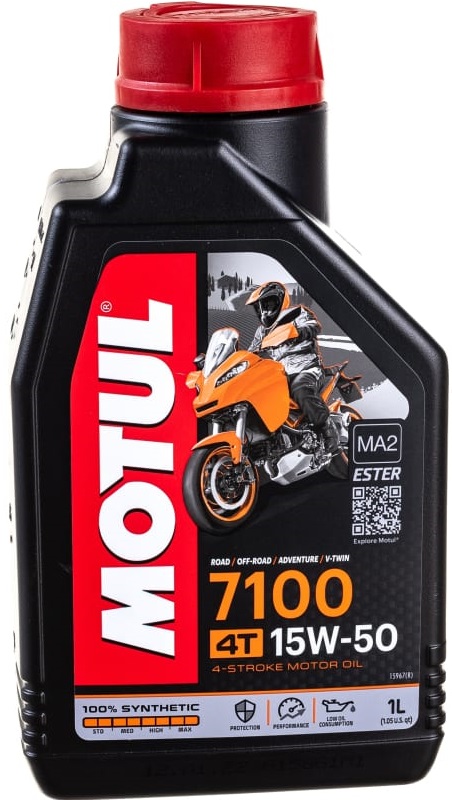 Масло моторное синтетическое Motul 104298, 7100 4T, 15W-50, 1 л