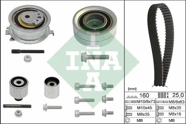 Комплект ремня ГРМ AUDI A1 Ina 530 0550 10