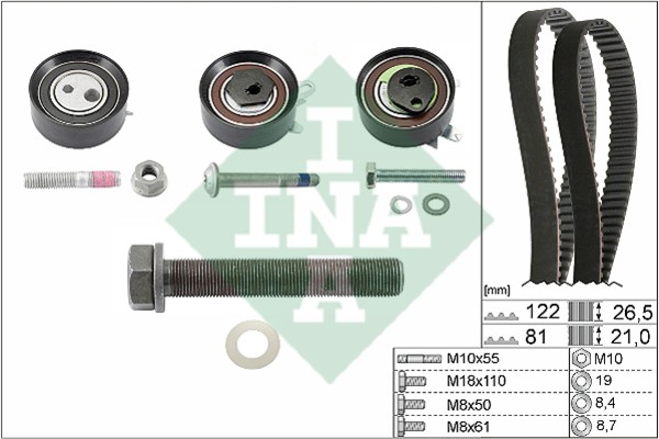 Комплект ремня ГРМ VOLVO 850 Ina 530 0484 10