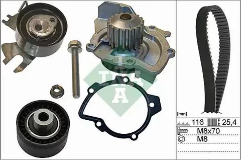 Комплект ремня ГРМ с водяным насосом CITROEN C4 Ina 530 0558 31