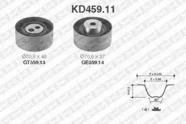 Комплект ремня ГРМ CITROEN Jumper NTN / SNR KD459.11