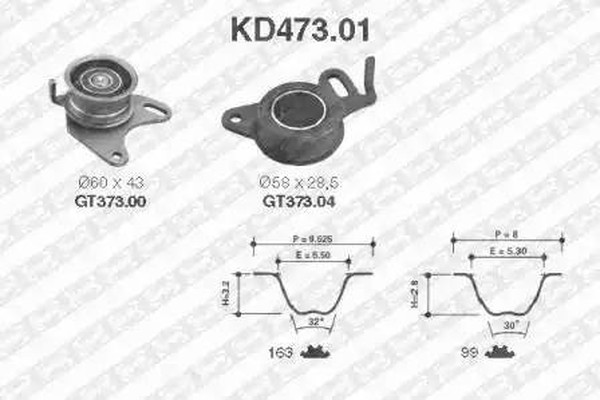 Комплект ремня ГРМ MITSUBISHI Pajero NTN / SNR KD473.01