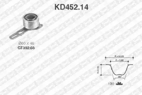 Комплект ремня ГРМ FORD Tourneo NTN / SNR KD452.14