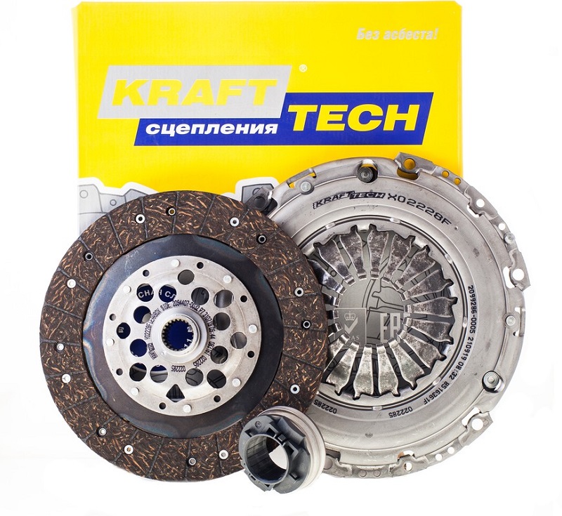 Комплект сцепления с выжимным подшипником AUDI A4 Krafttech W04228H