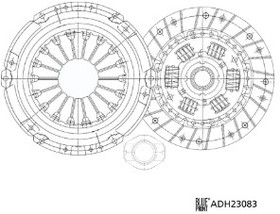 Комплект сцепления с выжимным подшипником HONDA Accord Blue Print ADH23083