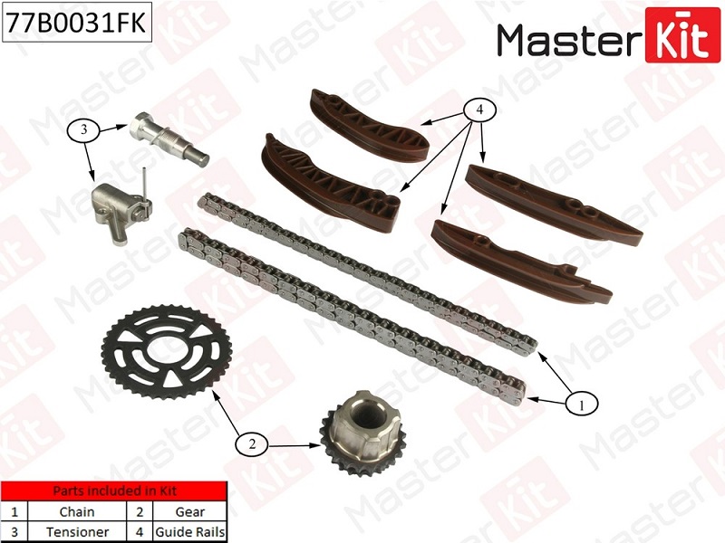 Комплект цепи ГРМ BMW 1 Masterkit 77B0031FK