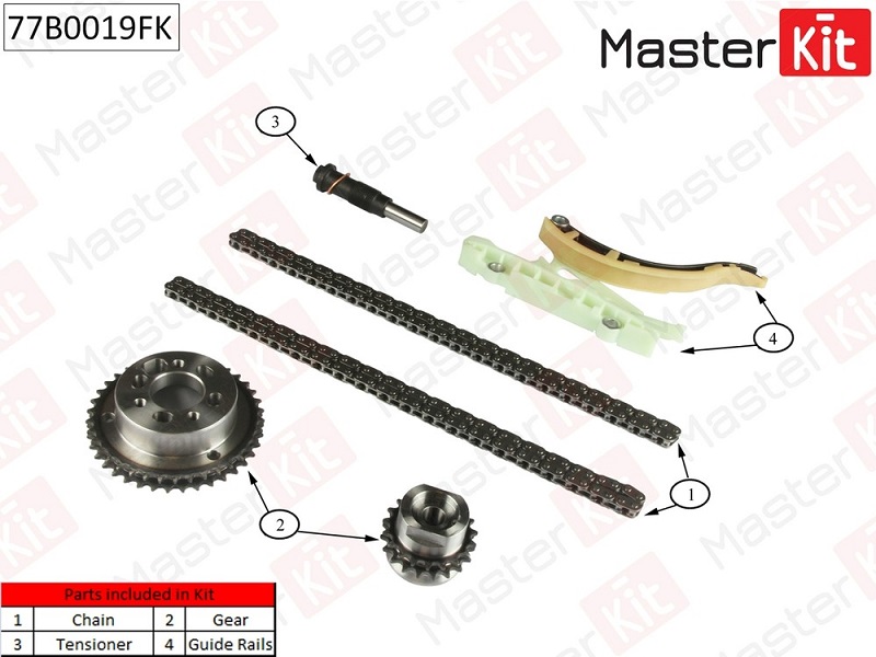 Комплект цепи ГРМ FORD Transit Masterkit 77B0019FK