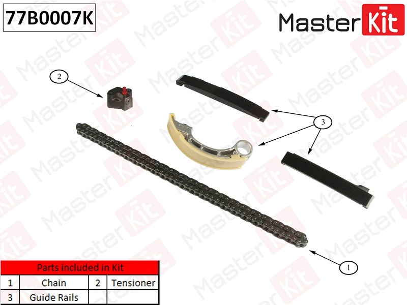 Комплект цепи ГРМ NISSAN Pathfinder Masterkit 77B0007K