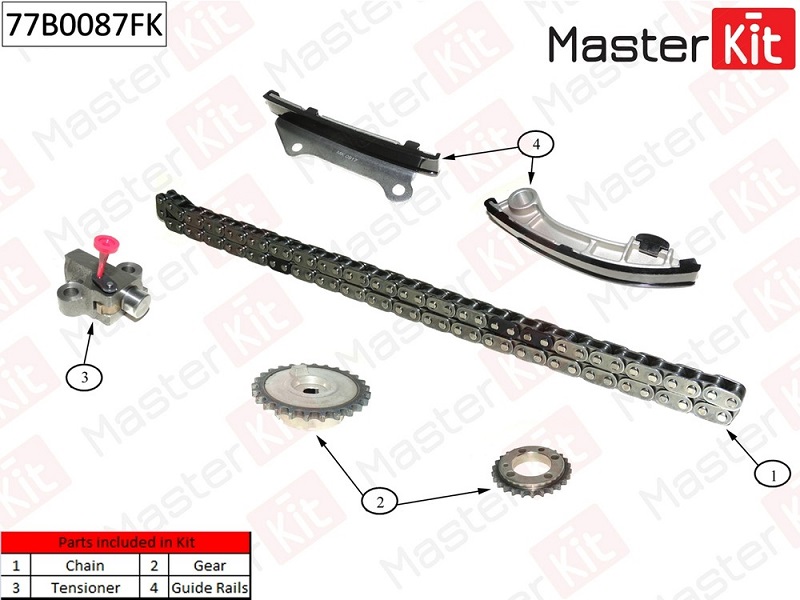 Комплект цепи ГРМ Nissan Patrol Masterkit 77B0087FK