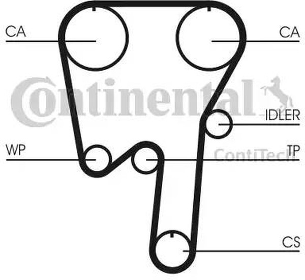 Комплект ремня ГРМ FORD Focus CONTITECH CT979WP2