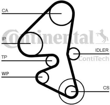 Комплект ремня ГРМ Ford Focus Contitech CT1203K1