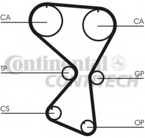 Комплект ремня ГРМ MITSUBISHI Galant Contitech CT1071K1