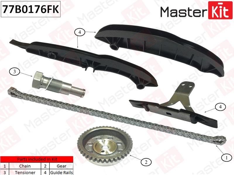 Комплект цепи ГРМ SSANGYONG ACTYON Masterkit 77B0176FK