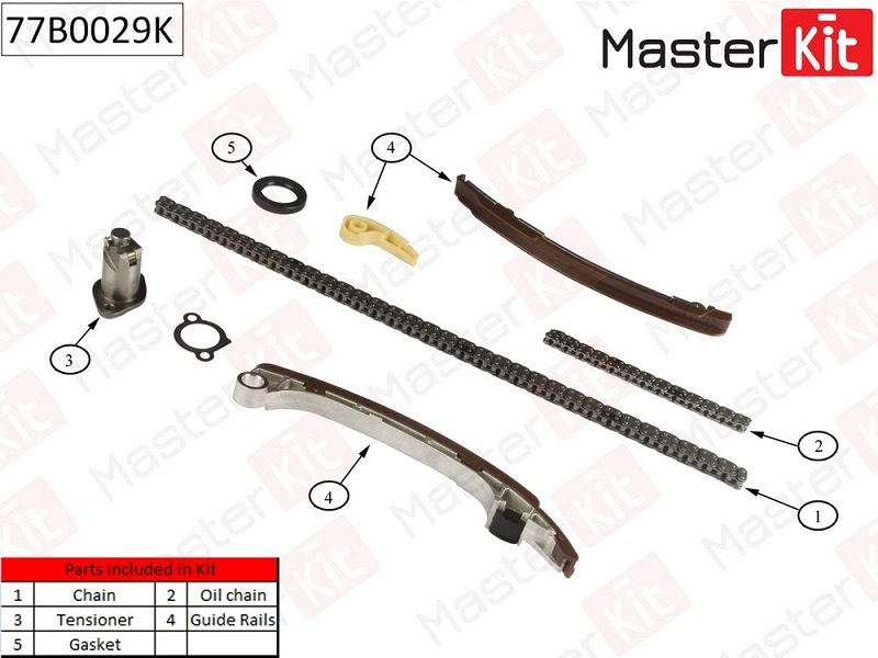 Комплект цепи ГРМ TOYOTA ALPHARD Masterkit 77B0029K