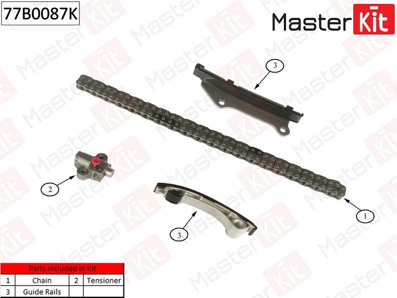 Комплект цепи ГРМ Nissan Patrol Masterkit 77B0087K