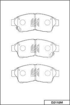 Колодки тормозные, дисковые Toyota Corona Kashiyama D2118MH