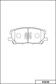 Колодки тормозные, дисковые SUBARU Trezia Kashiyama D2249H