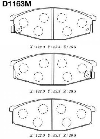 Колодки тормозные, дисковые NISSAN Urvan Kashiyama D1163M
