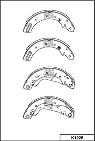 Колодки тормозные, барабанные CITROEN C25 Kashiyama K1225