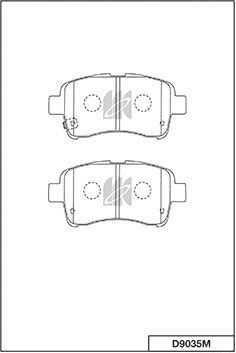 Колодки тормозные, дисковые SUZUKI Liana Kashiyama D9035MH