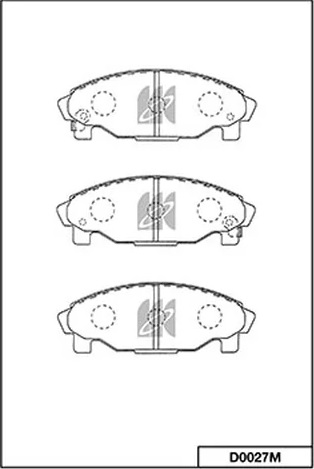 Колодки тормозные, дисковые DAIHATSU Charade Kashiyama D0027M