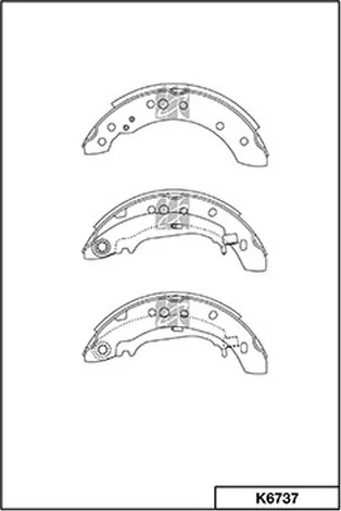 Колодки тормозные, барабанные MITSUBISHI Colt Kashiyama K6737