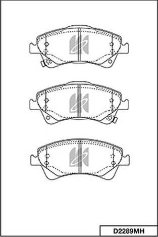 Колодки тормозные, дисковые SUBARU Trezia Kashiyama D2289MH