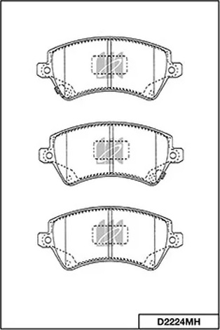 Колодки тормозные, дисковые TOYOTA Corolla Kashiyama D2224MH