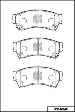Колодки тормозные, дисковые MAZDA 6 Kashiyama D3146MH