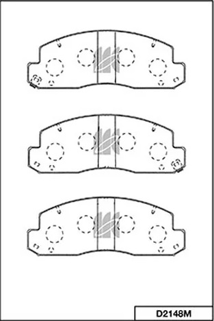 Колодки тормозные, дисковые TOYOTA Coaster Kashiyama D2148M