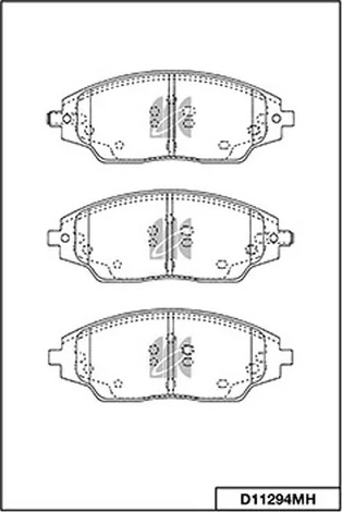 Колодки тормозные, дисковые CHEVROLET AVEO Kashiyama D11294MH