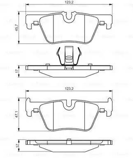 Колодки тормозные, дисковые BMW 3 Bosch 0 986 495 289