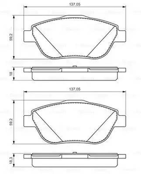 Колодки тормозные, дисковые OPEL Crossland Bosch 0 986 494 564