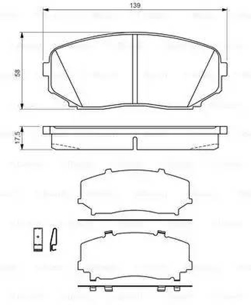 Колодки тормозные, дисковые MAZDA CX-7 Bosch 0 986 494 375