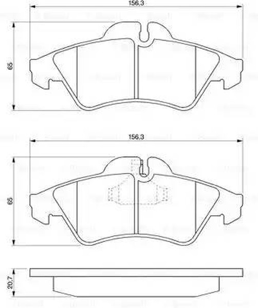 Колодки тормозные, дисковые MERCEDES VITO Bosch 0 986 424 218