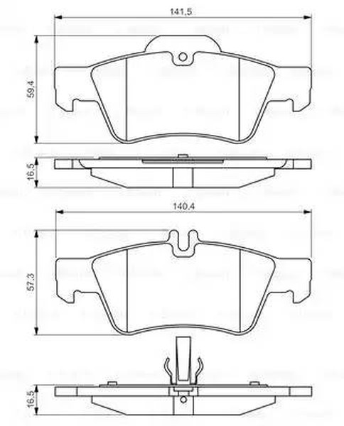 Колодки тормозные, дисковые MERCEDES E-CLASS Bosch 0 986 495 248