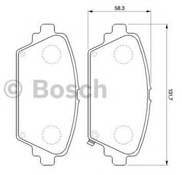 Колодки тормозные, дисковые NISSAN PRIMERA Bosch 0 986 424 663