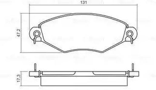 Колодки тормозные, дисковые PEUGEOT 206 Bosch 0 986 495 260